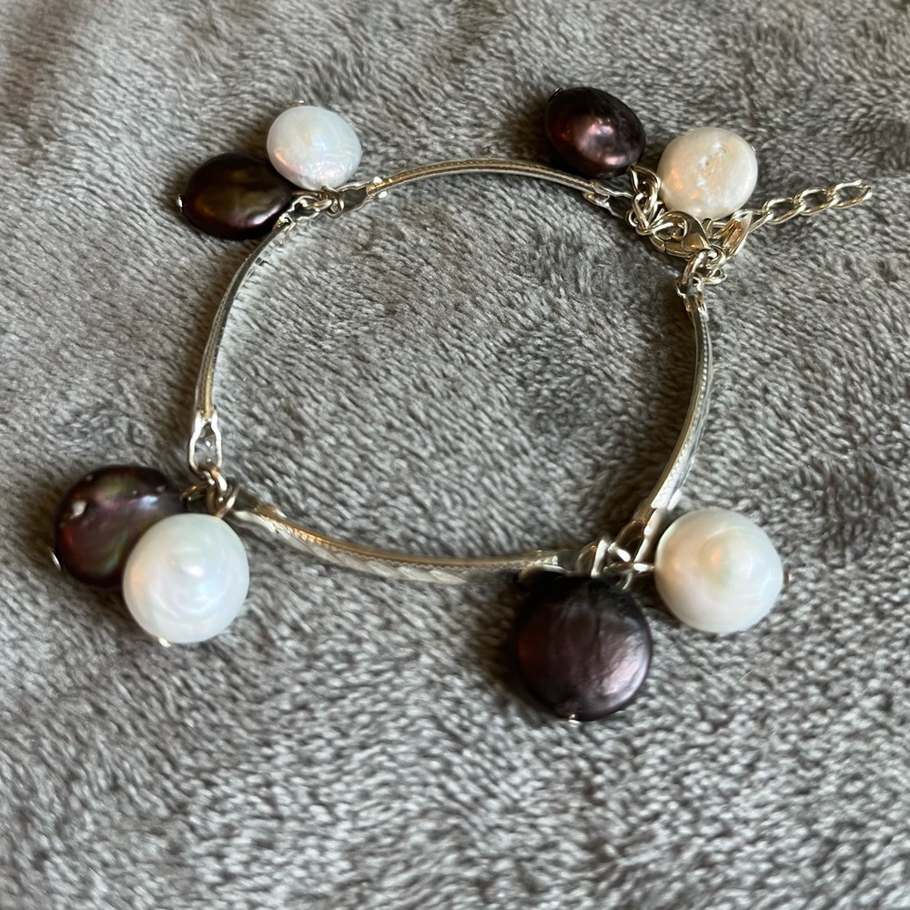 Sterling Silver Pearl Bracelet